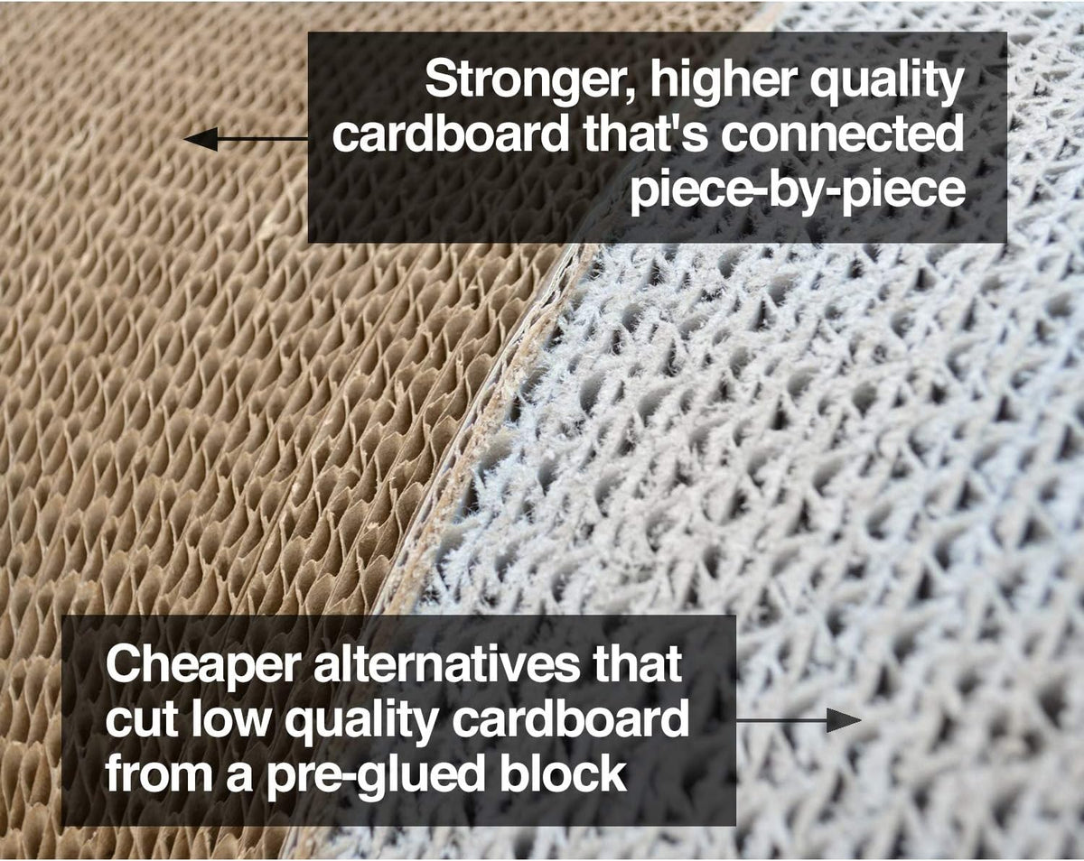 Vertical Cat Scratching Post with Three Sides, Dimensions: 18" x 10.5" x 15.9