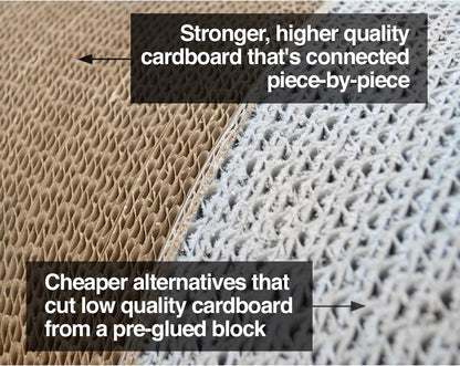 Vertical Cat Scratching Post with Three Sides, Dimensions: 18" x 10.5" x 15.9