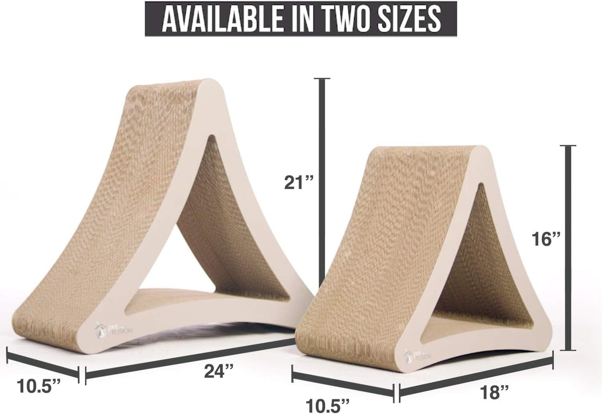 Vertical Cat Scratching Post with Three Sides, Dimensions: 18" x 10.5" x 15.9