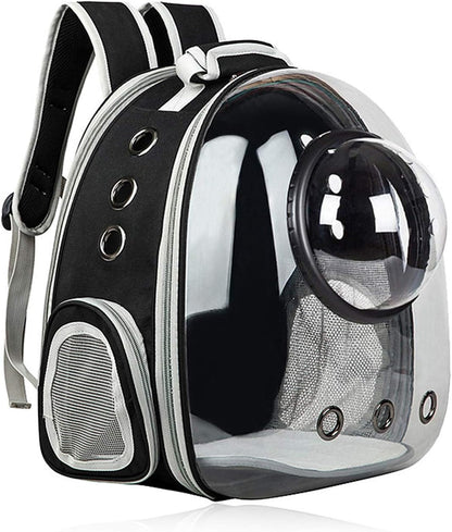 Black Cat and Dog Carrier Backpack - Versatile Pet Travel Bag for Small to Medium Pets, Ideal for Hiking, Walking, and Outdoor Adventures