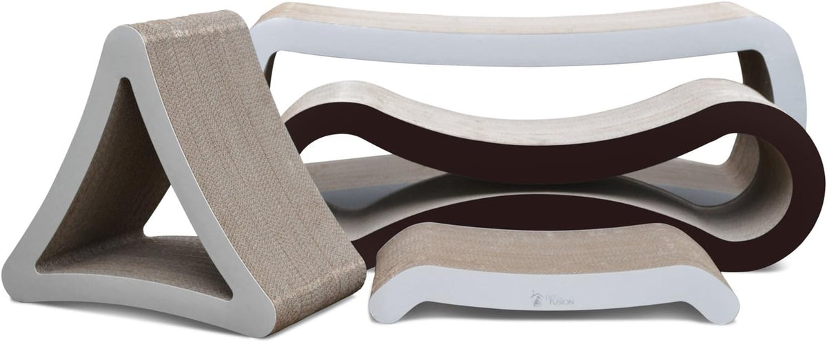 Vertical Cat Scratching Post with Three Sides, Dimensions: 18" x 10.5" x 15.9
