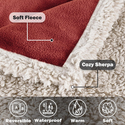 Reversible Waterproof Pet Blanket for Dogs and Cats