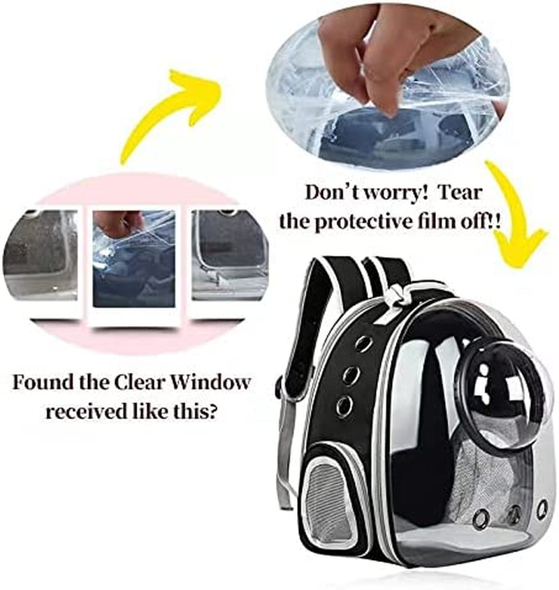 Black Cat and Dog Carrier Backpack - Versatile Pet Travel Bag for Small to Medium Pets, Ideal for Hiking, Walking, and Outdoor Adventures